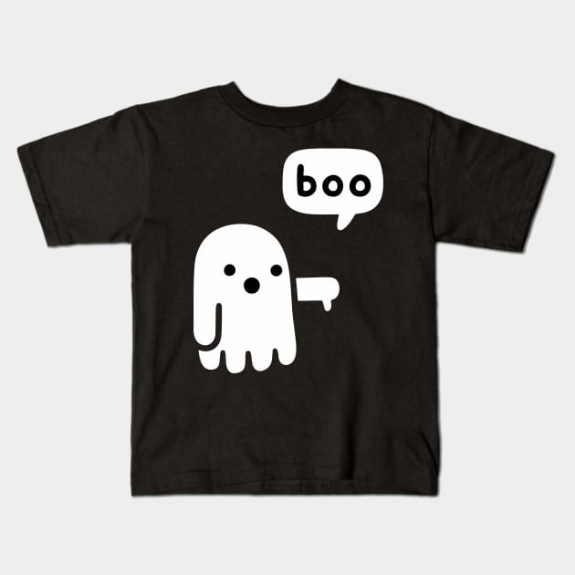 Ghost Boo Kids T-Shirt by inkstyl